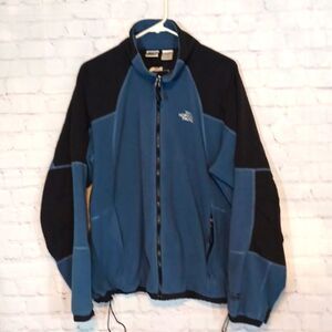 The North Face Men's Jacket Coat Outerwear Fleece Full Zipper Black L